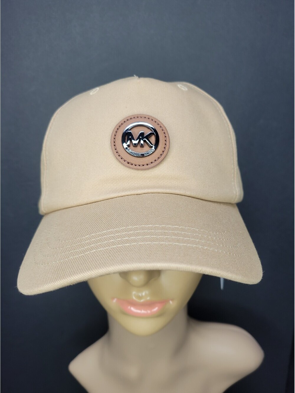 Michael Kors Womens MK Logo Baseball Cap Khaki Adjustable O/S  NEW
